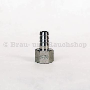 Bild von Schlauchnippel 1/2" Edelstahl 17 mm IG