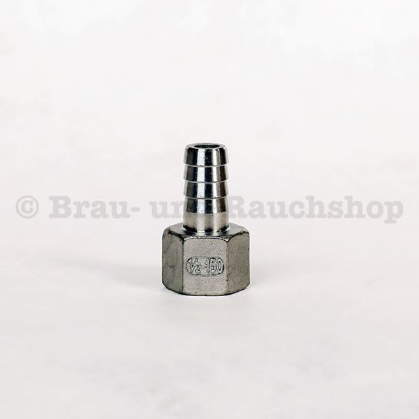 Bild von Schlauchnippel 1/4" Edelstahl 11 mm IG