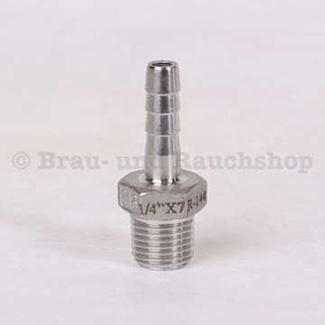 Bild von Schlauchnippel 1/2" Edelstahl 11mm AG