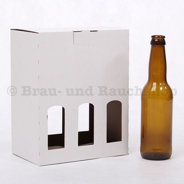 Bild von Kartonbox 6-fach 3 dl weiss mit Fenster