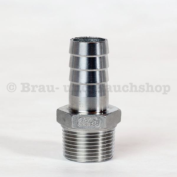 Bild von Schlauchnippel 3/4" Edelstahl 20mm AG