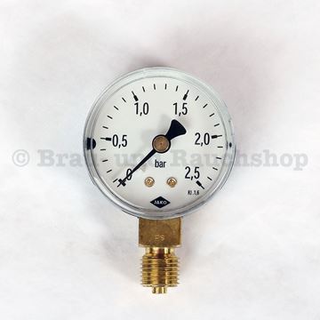 Bild von Manometer 0-2.5 bar 1/4" Anschluss unten