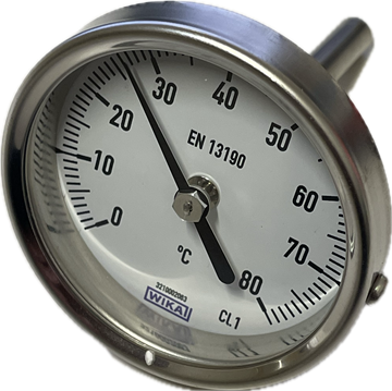 Bild von Bimetallthermometer waagrecht 0-80° Grad