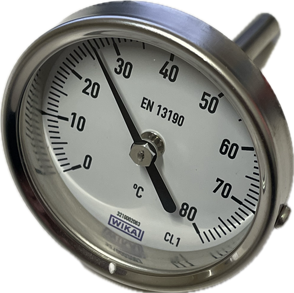 Bild von Bimetallthermometer waagrecht 0-80° Grad